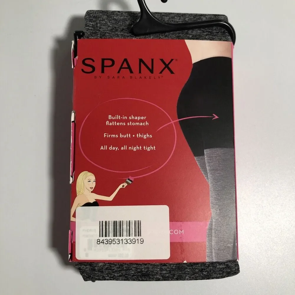 Spanx Tights Womens B Gray Marled Patterned Leg Shapewear New